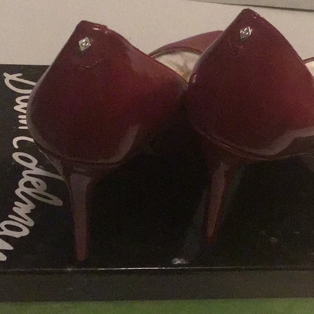 Sam Edelman Hazel Pump, Dark Cherry Patent- 8.5